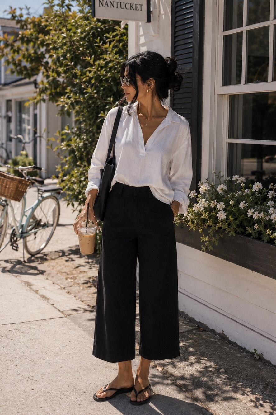 Anthropologie Black Cropped Wide-Leg Pants Size 2